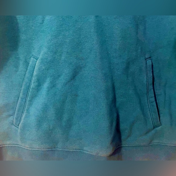 🔴 Deep Teal Blue Fila Fleece Lined Women’s Heavyweight Hoodie - Picture 4 of 8